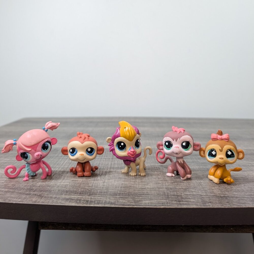 Vintage LPS Littlest Pet‎ Shop Monkey Lot Including Baboon Collectible Y2K
